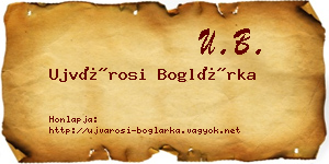 Ujvárosi Boglárka névjegykártya