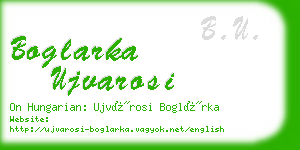 boglarka ujvarosi business card